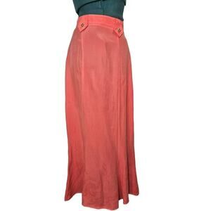 New frontier maxi skirt light pink peach orange vintage long skirt 70s 80s